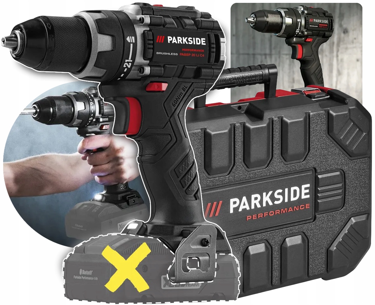Parkside Performance Akumulatorowa Wiertarko-Wkrętarka Pabsp 20-Li C4
