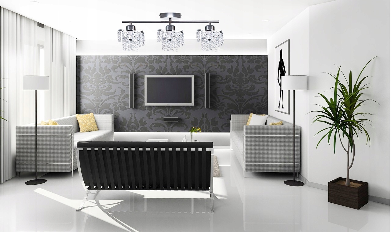 Lampa Wisząca Sufitowa Plafon Żyrandol Kryształowa Kolekcja Perła