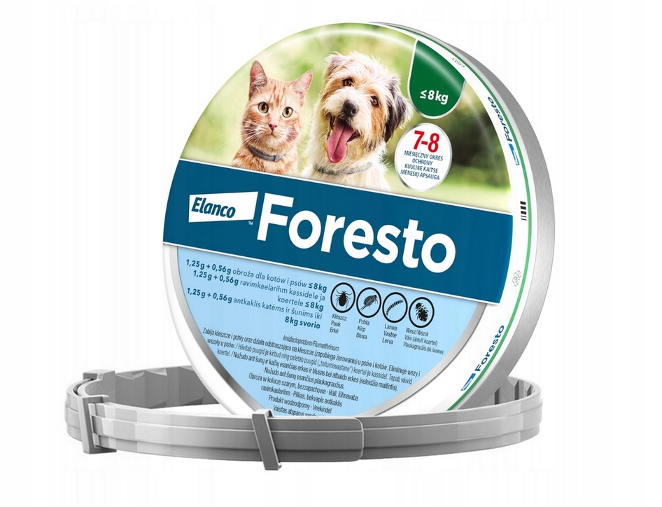 Obroża na pchły i kleszcze Elanco Foresto 38 cm do 8 kg