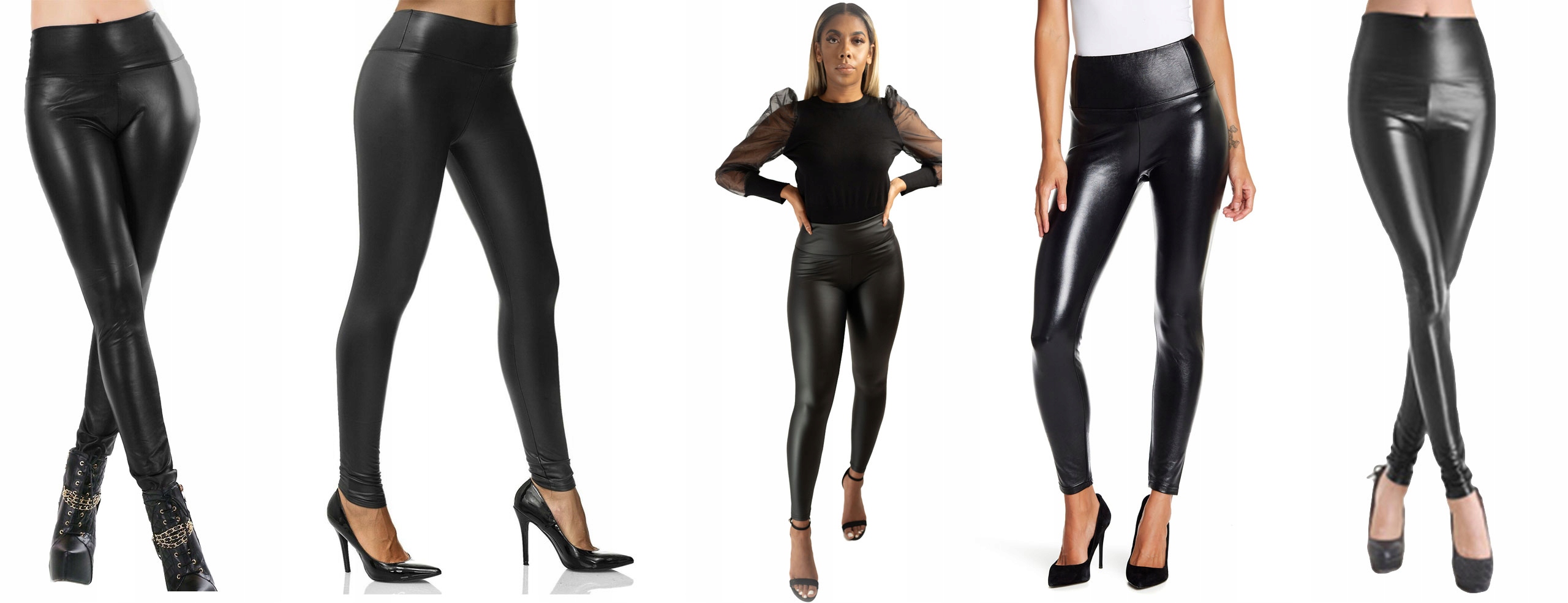 LEGINSY LATEX RURKI SKÓRZANE SPODNIE GETRY LATEKS Zapięcie brak