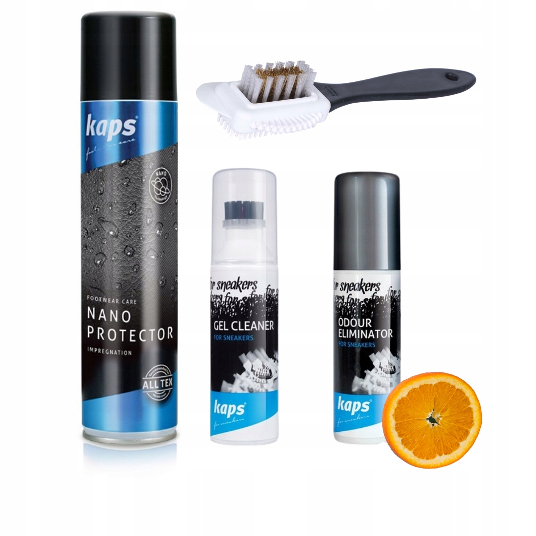 ZESTAW BUTÓW PROTECTOR ODŚWIEŻACZ SZCZOTKA ZAMSZU