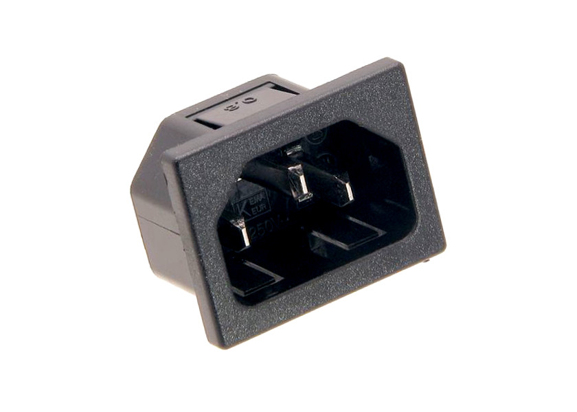 

Gniazdo 230V Ac męskie mont. konektor 4,8mm