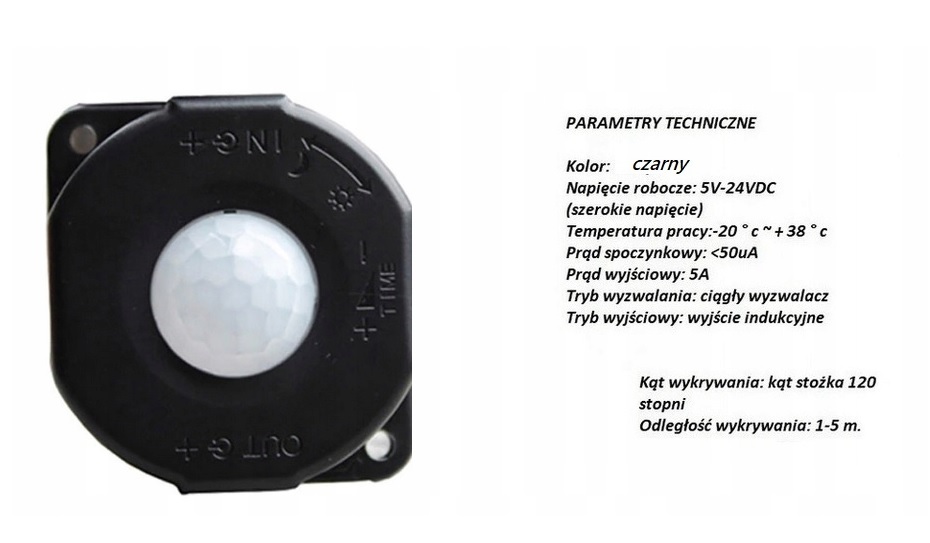 TAŚMA COB LED 12V 960 DIÓD 3M CZUJNIK RUCHU PIR B Długość 3 m