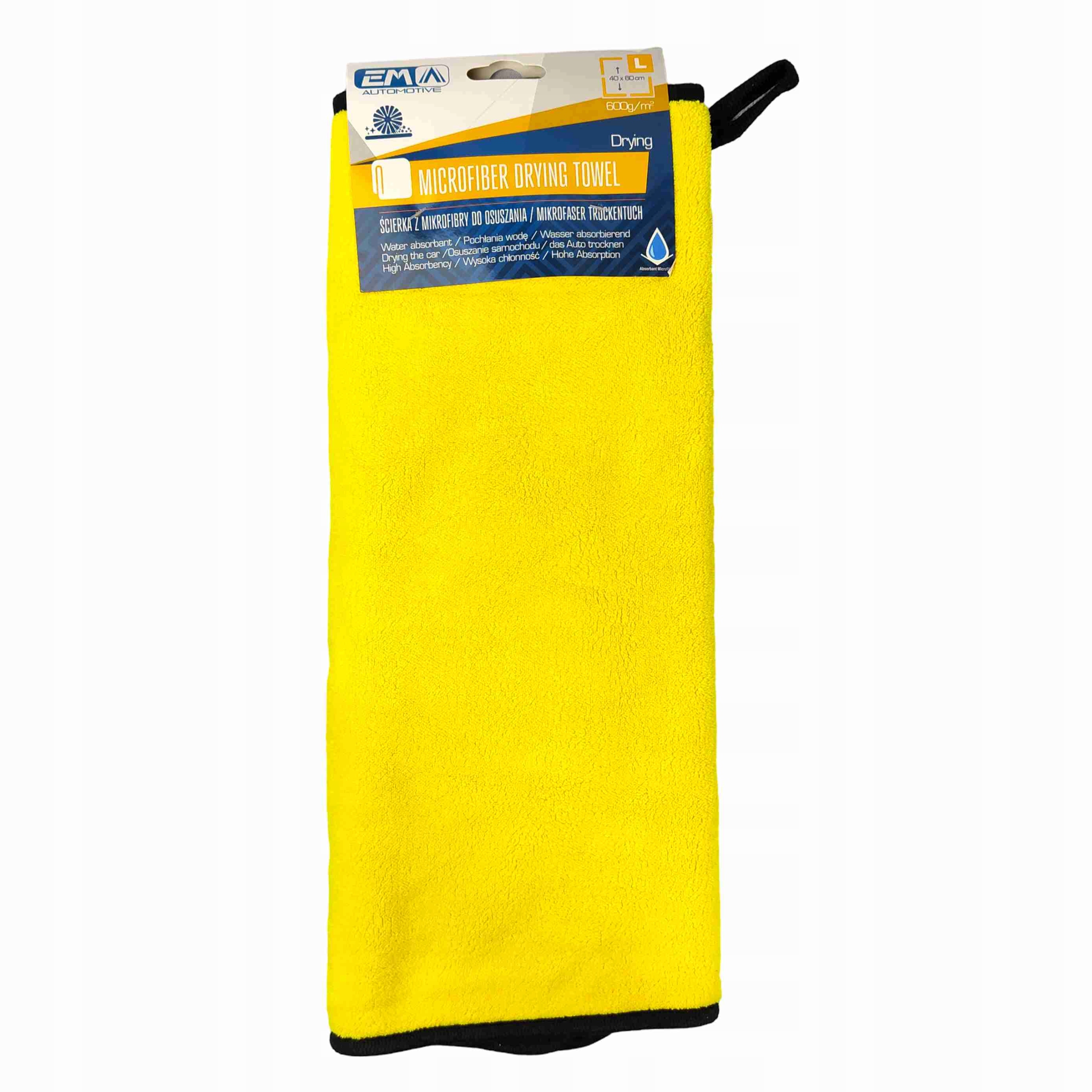 Ręcznik mikrofibra 40x60 cm 600g/m² do osuszania i polerowania auta