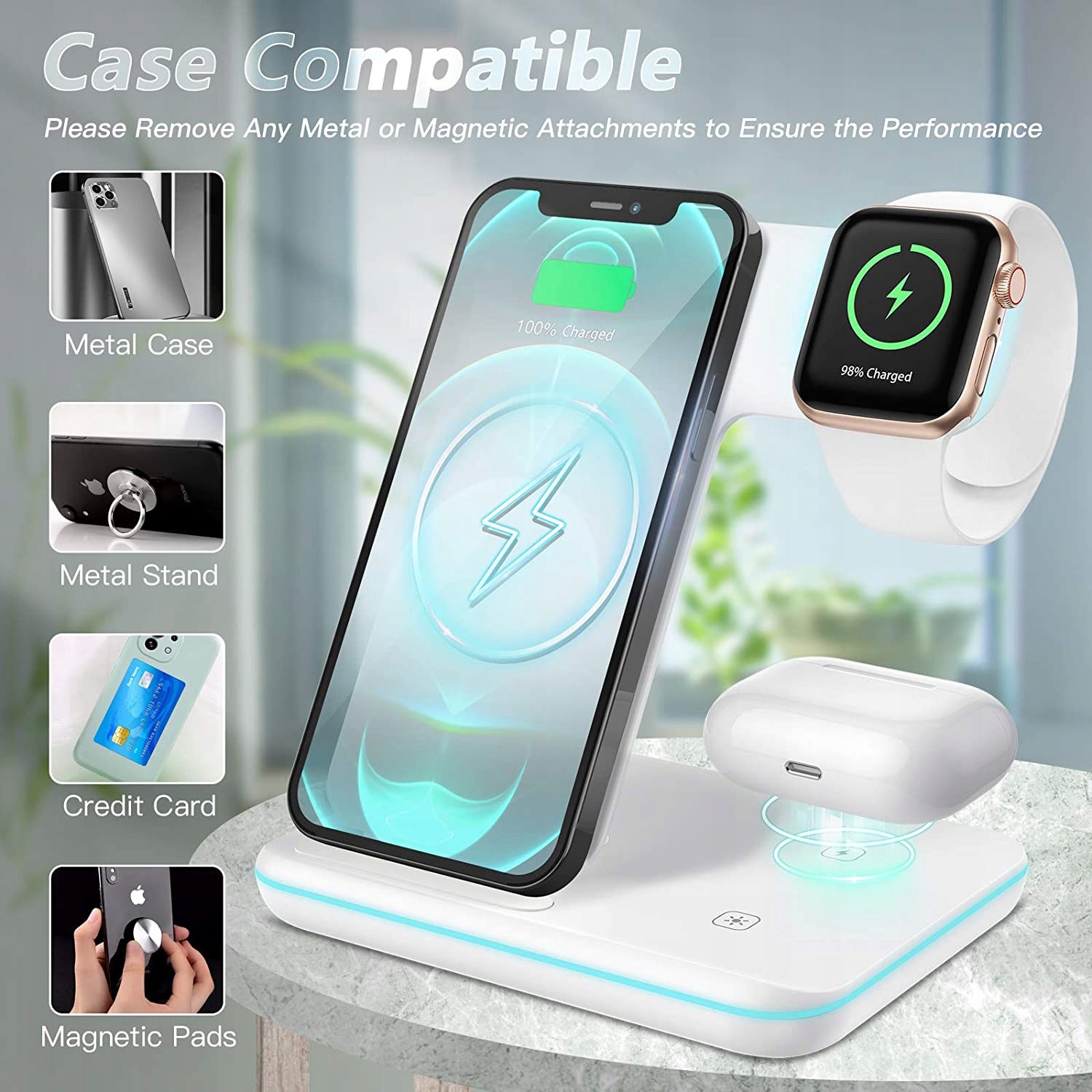 STACJA DOKUJĄCA ŁADOWARKA BEZPRZEWODOWA IPHONE 15W Złącza inne