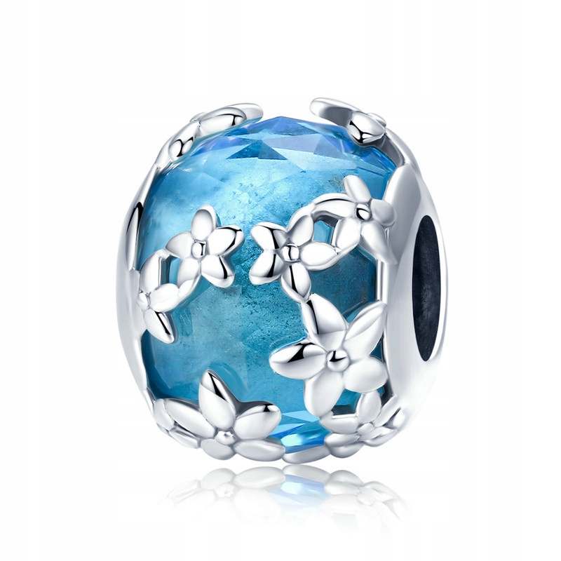 

Charms Kwiecista Błękitna Fasetka do Pandora S925