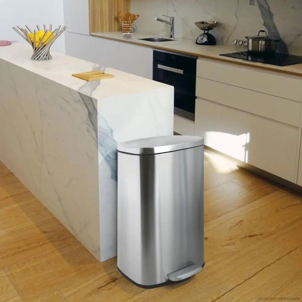 Levně Odpadkový koš Spirella Akira s pedálem 30 l, nerezová ocel