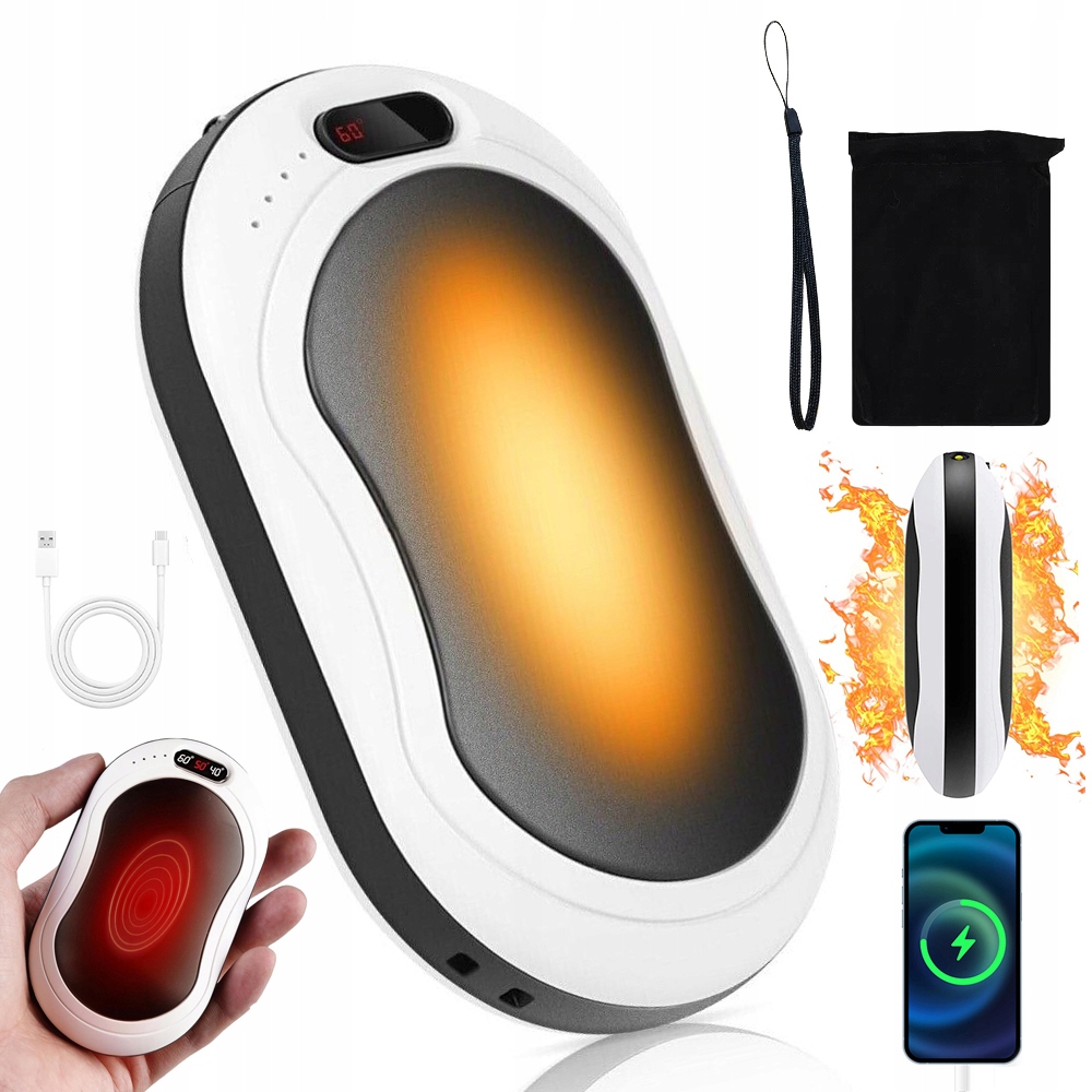 Profesjonalny Elektryczny Ogrzewacz Do Rąk Power Bank 3 Tryby Ogrzewania