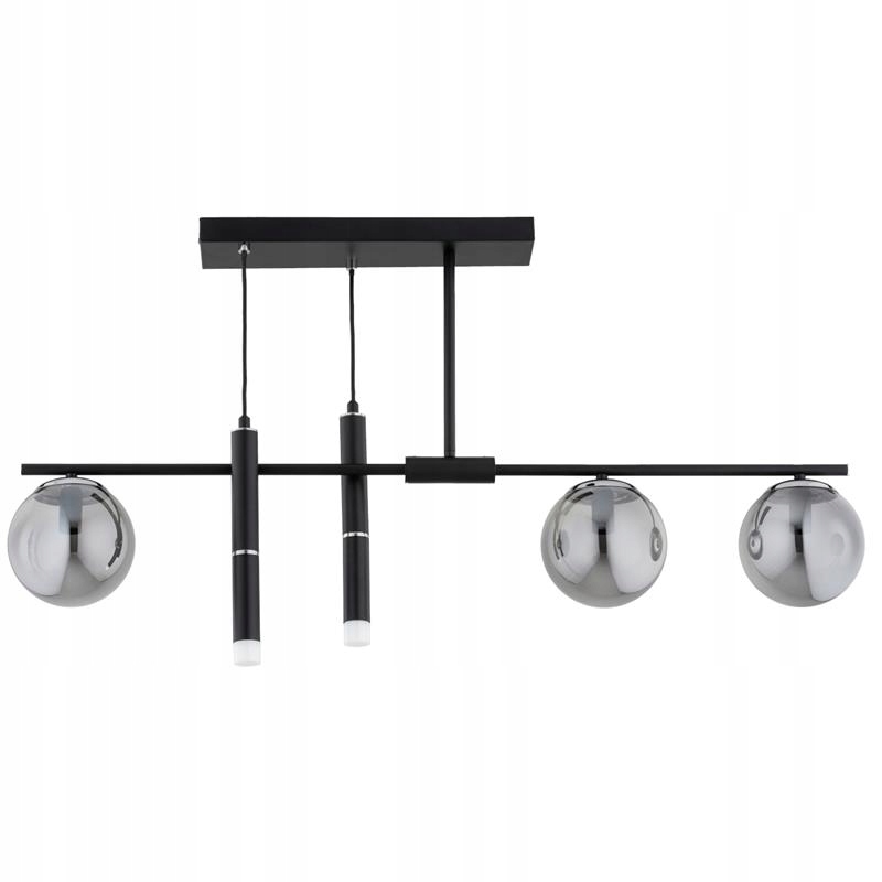 Lampa lustrová lišta nad stůl bodová grafit stínidla koule Filis 63375.40