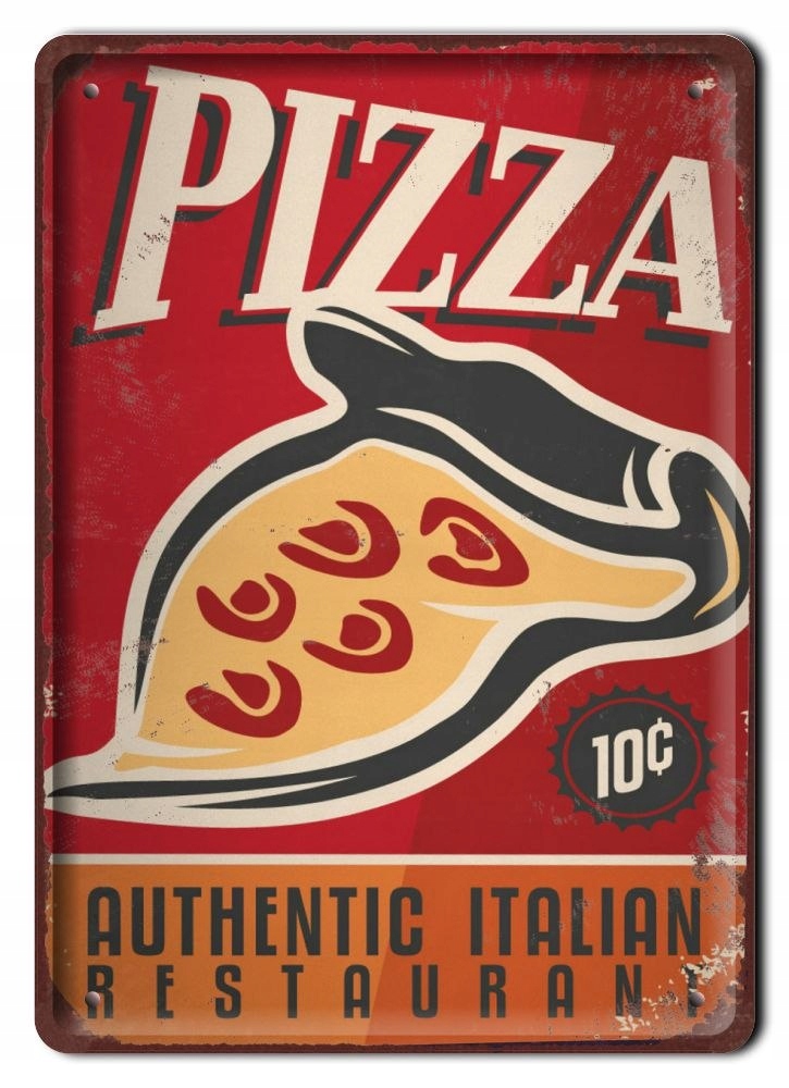 

Pizza Metalowy Plakat Szyld Vintage Retro #09079