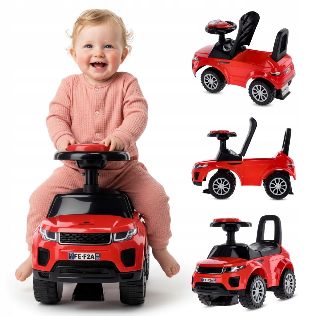 Jeździk pchacz chodzik dla dziecka Schowek Dźwięk Oparcie na roczek