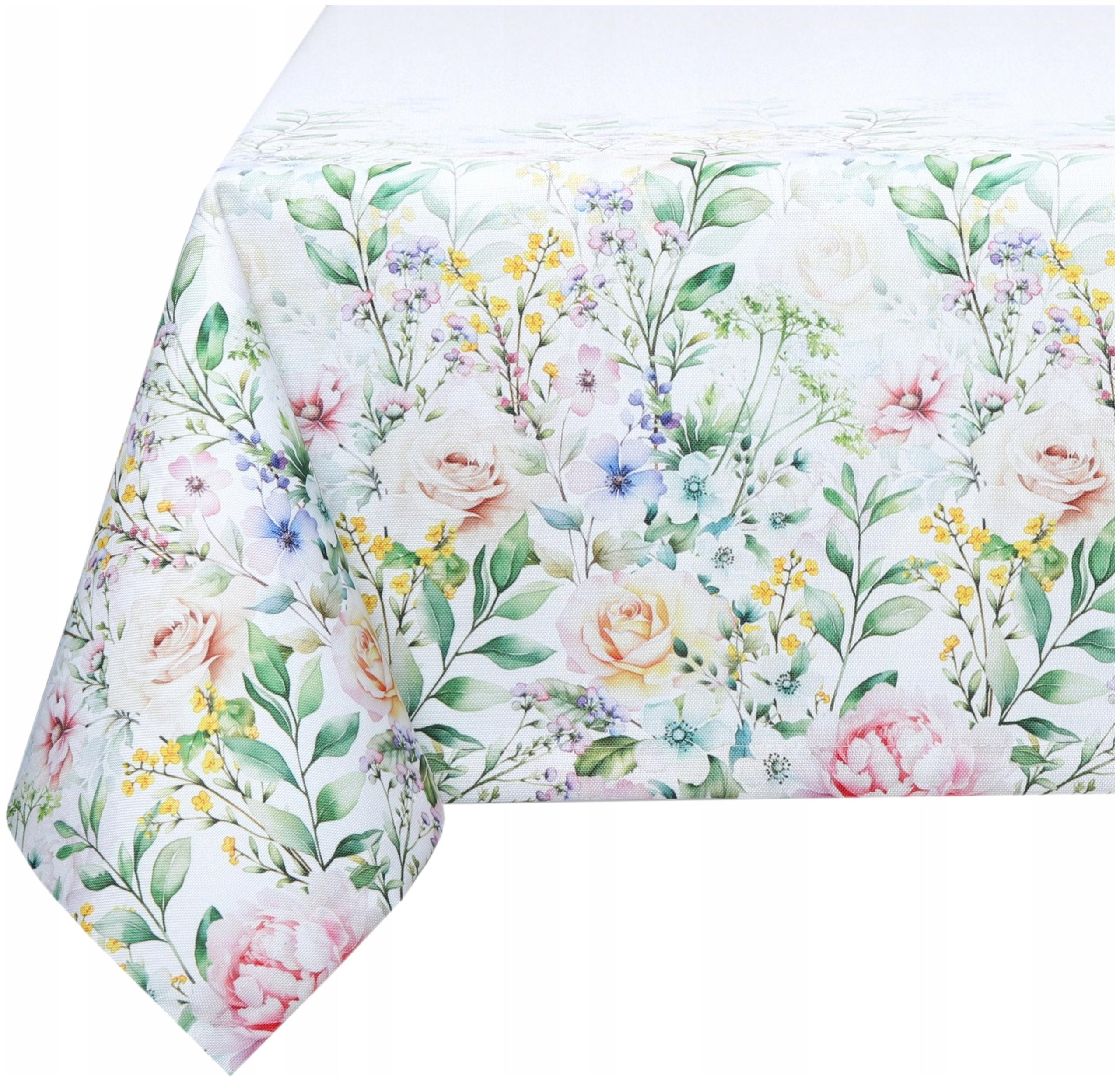 Ubrus na stůl 150x200 Bezplatné zúžení Dekorativní Matné Květiny 9884