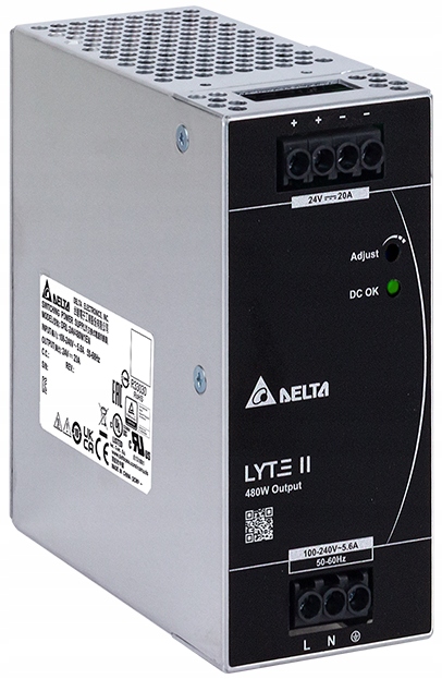 

Zasilacz Na Szynę Din 480 W 24 V Delta Electronics