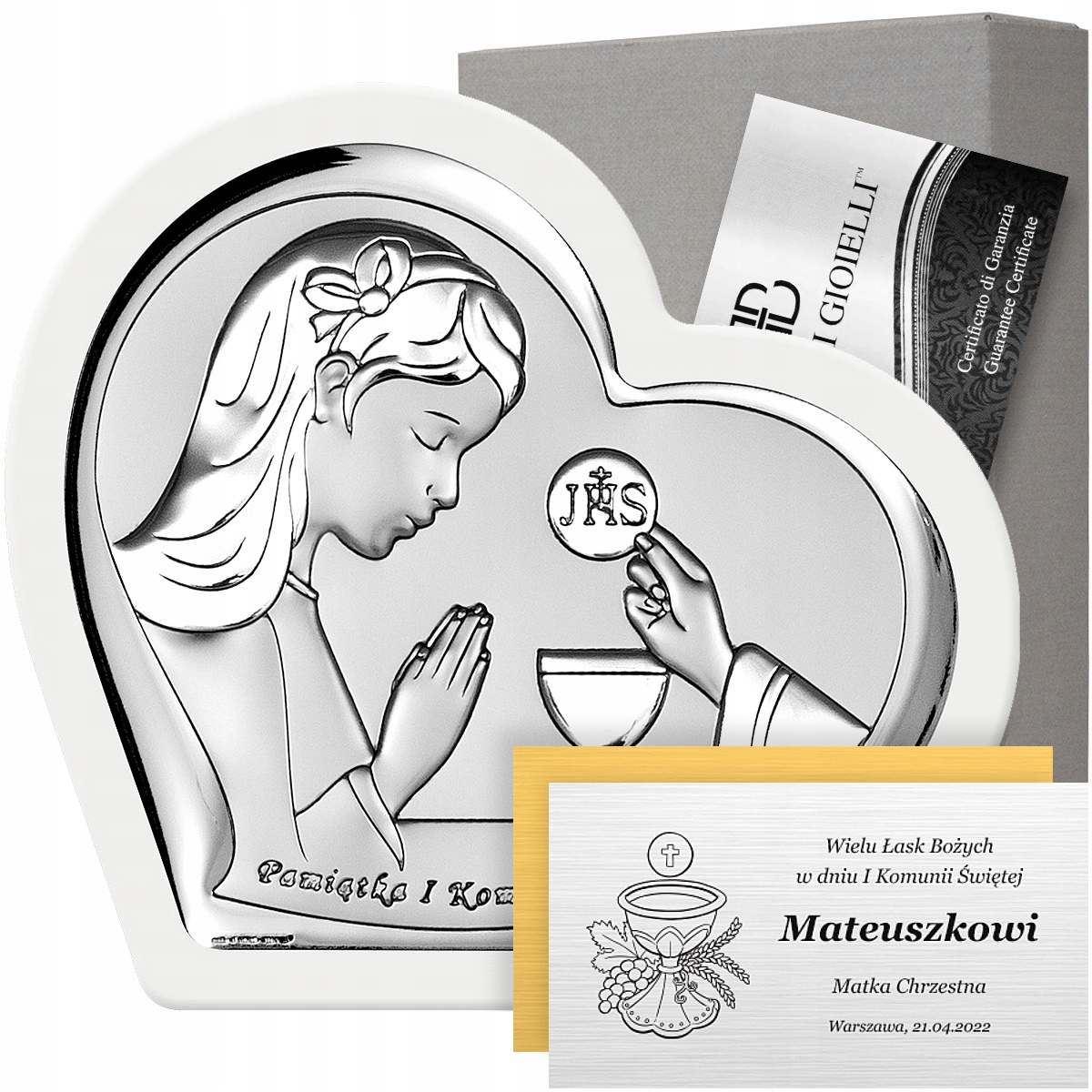 

Obrazek Srebrny Pamiątka I Komunii dla dziewczynki