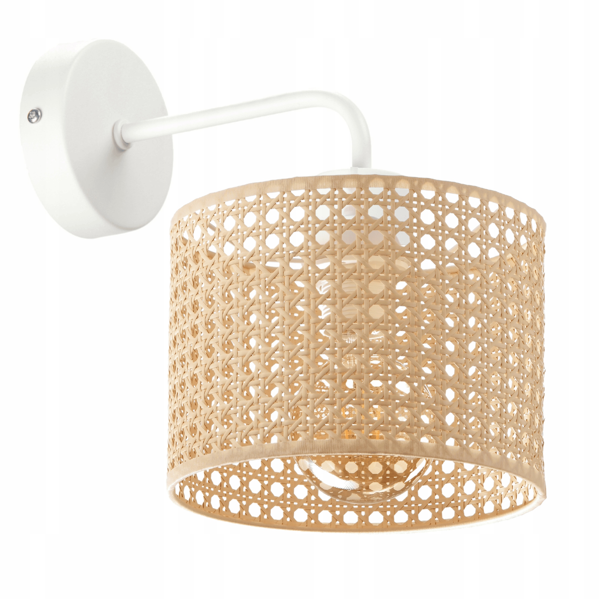 Nástěnná Led Ratanová Lampa Přírodní Ratan E27 Proutí