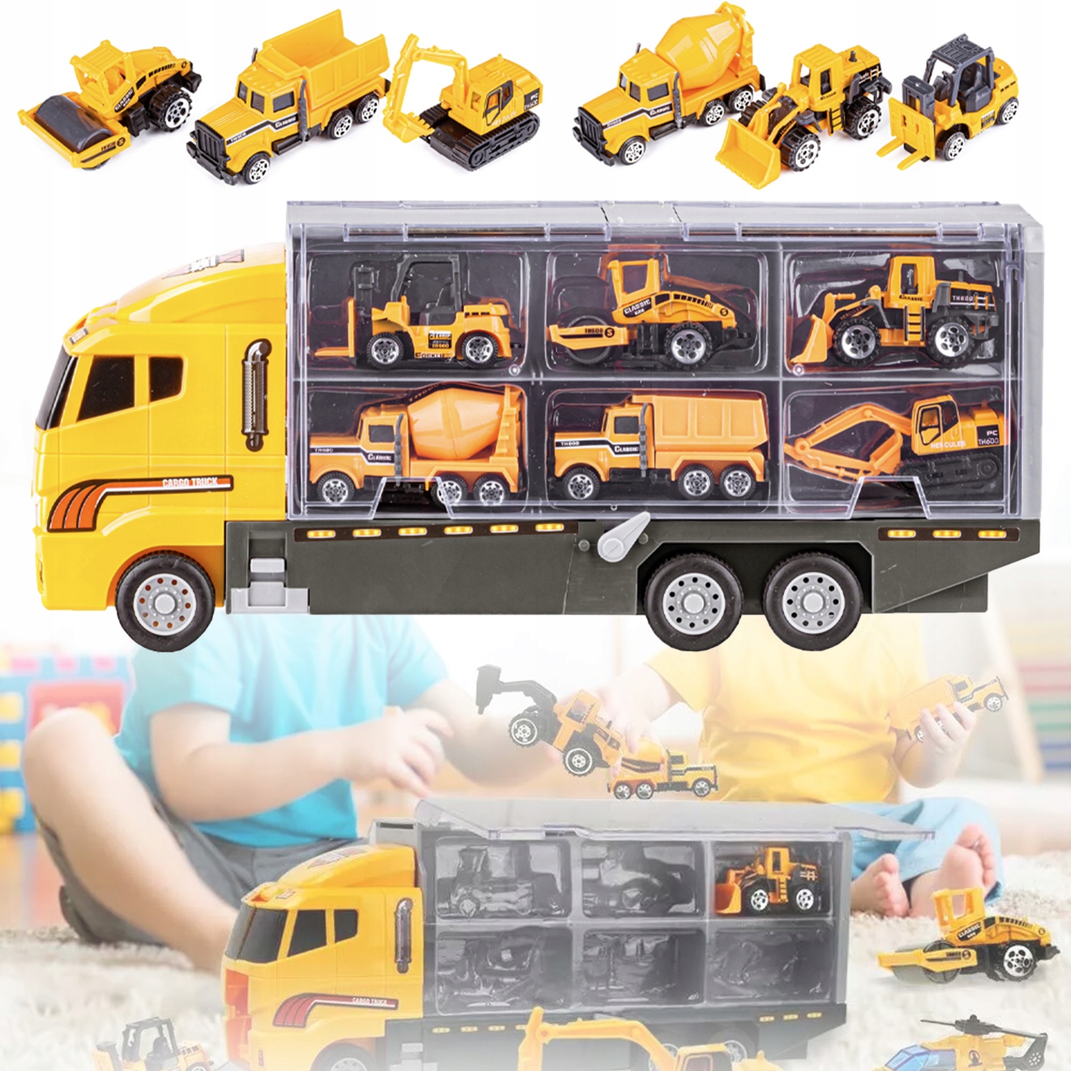 SZÁLLÍTÓ SZETT FIÚKNAK – FÉM ÉPÍTŐJÁTÉKOKKAL