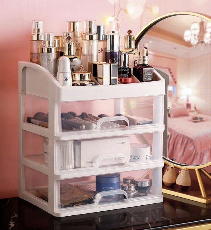 Szkatułka Organizer na Kosmetyki Szuflady Pojemnik Marka Soulima