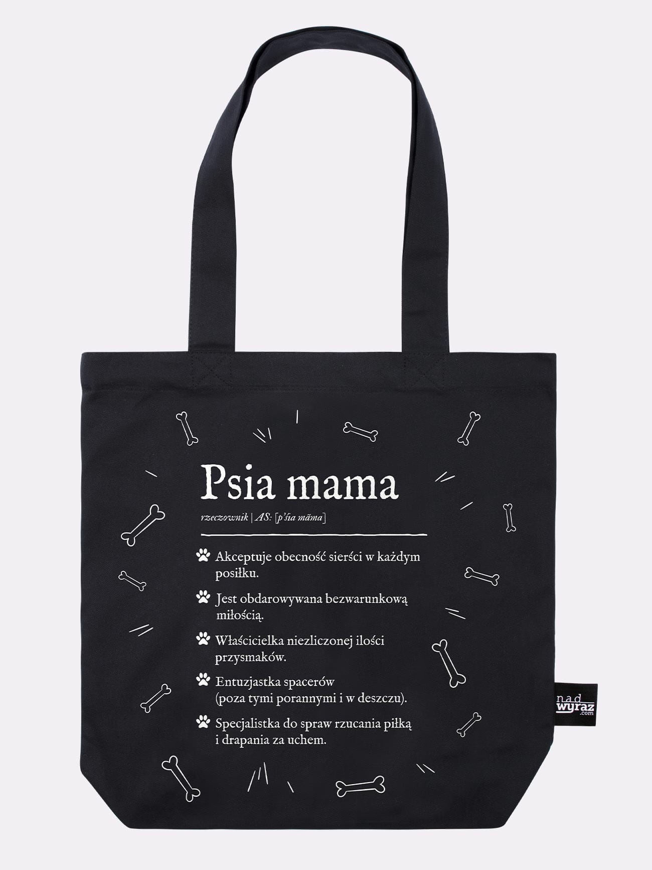 

Psia Mama torba bawełniana czarna Nadwyraz