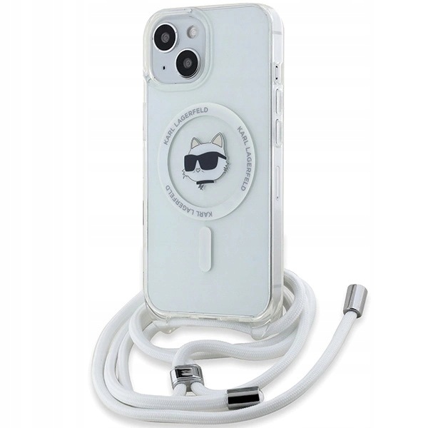 Etui Karl Lagerfeld IML Choupette Head&Cord MagSafe iPhone 13/14/15 przezr.