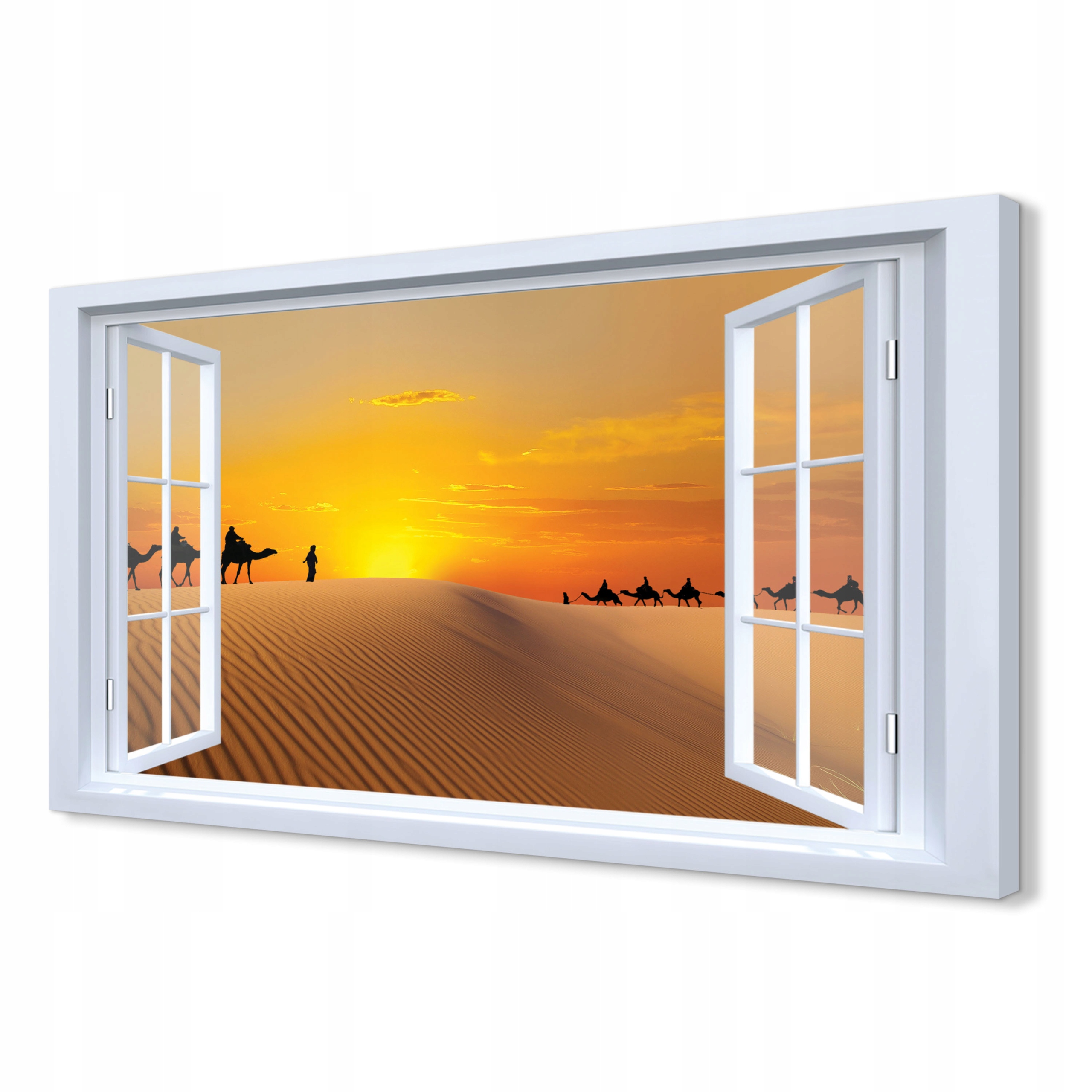 Obraz canvas 3D Západ velbloudů dekorace 120x80