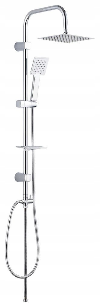 Striekací stĺp Laveo Drop Chrom PL5 00KX s oceľovou dažďovou sprchou