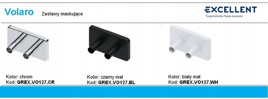 EXCELLENT ROZETA ZESTAW MASKUJĄCY DO GRZEJNIKA CHROM Marka Excellent