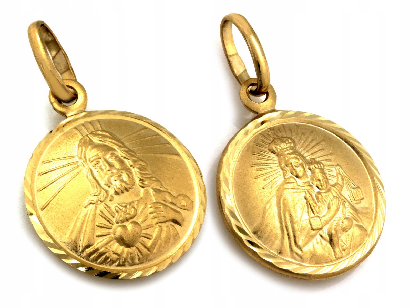 Medailon oboustranný škapulíř 585 zlato váha 1.53 g pro ženy i muže