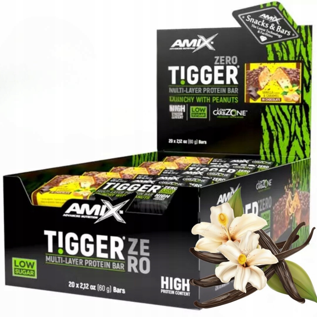 Amix Tyčinka Tigger 60 g Energie protein doplněk stravy proteinový wpc vanilka