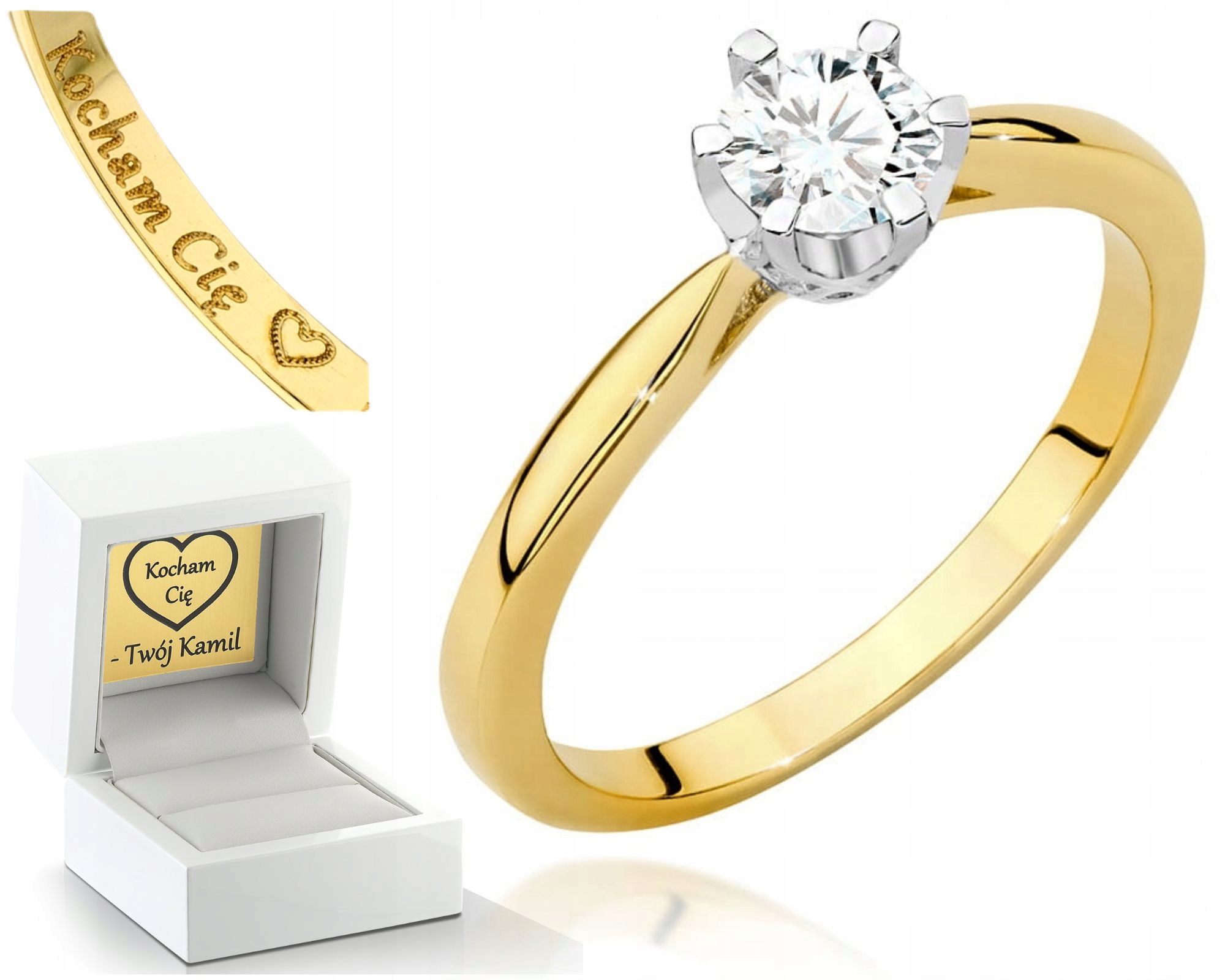 Zlatý Prstýnek Briliant Obchod 585 Gravírování