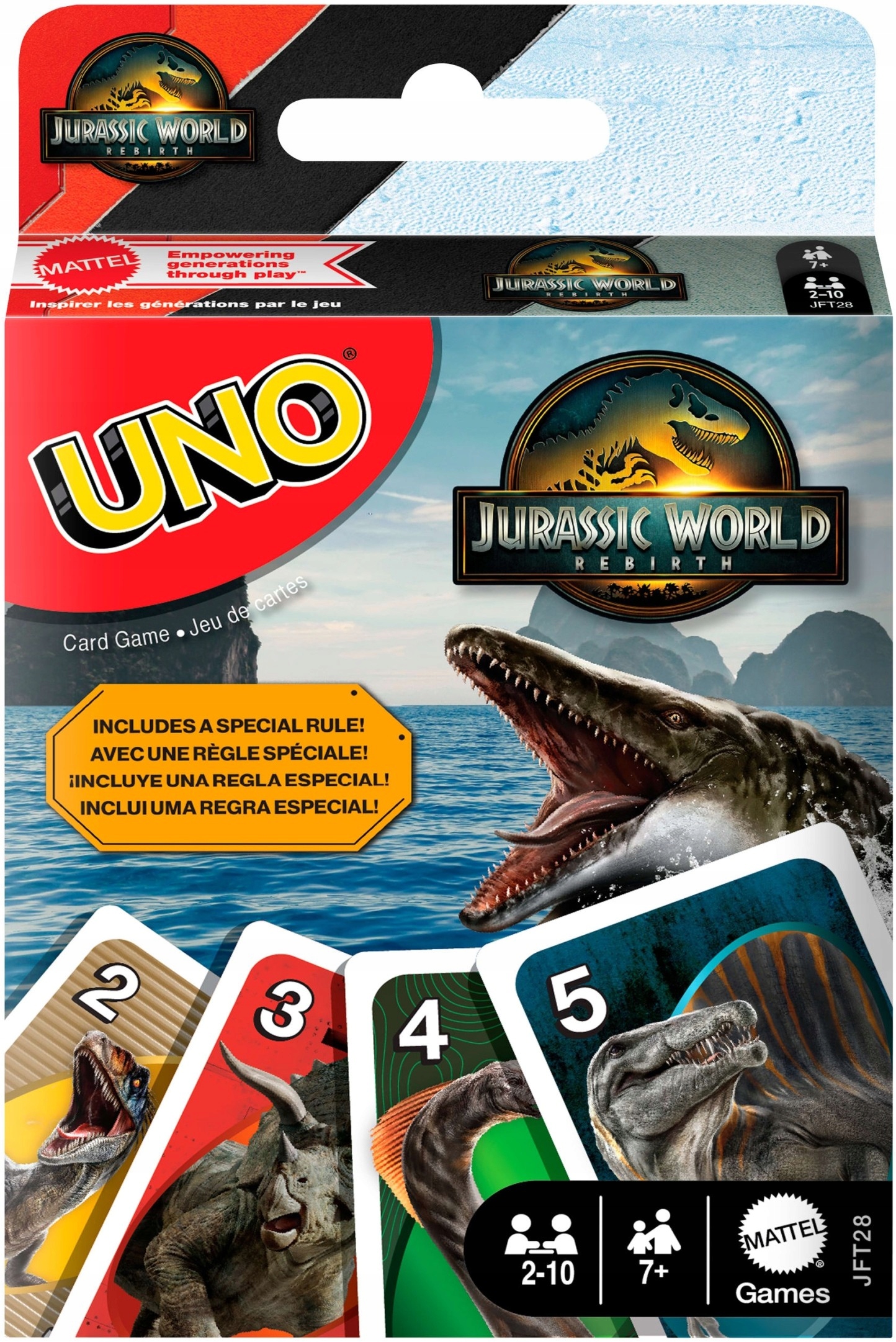Gra planszowa Uno Jurassic World Mattel