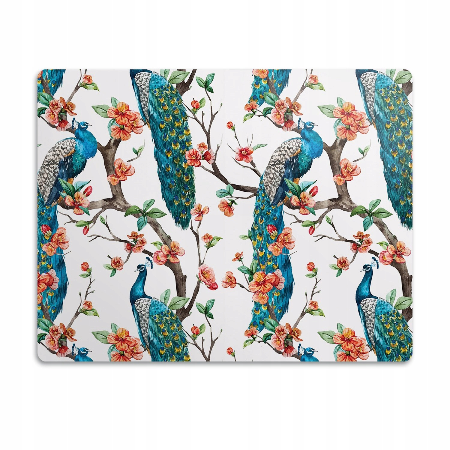 Levně Ochranná podložka pod misky Pávi a květiny 60x40 cm