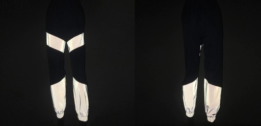 SPODNIE ODBLASKOWE świecące w ciemności joggery Materiał dominujący poliester