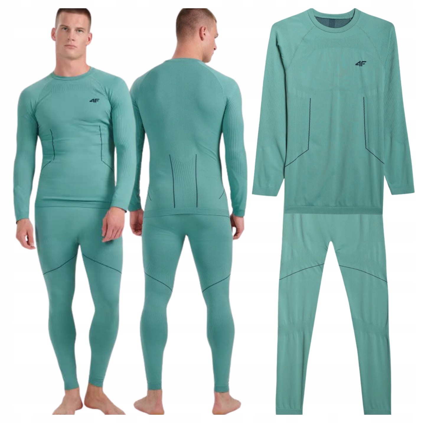 Bielizna 4F Męska Termoaktywna Komplet Koszulka Spodnie Odzież Termiczna