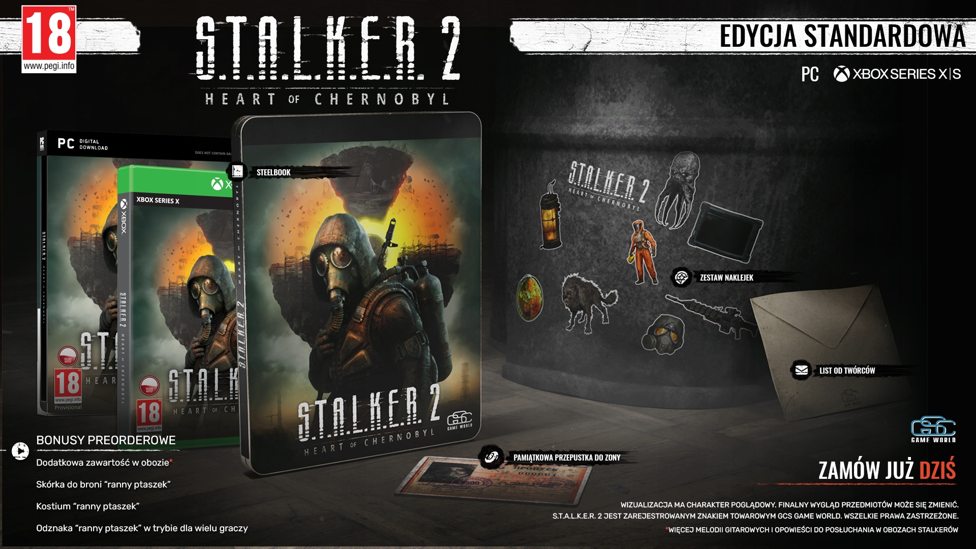 S.T.A.L.K.E.R. 2 SERCE CZARNOBYLA XSX + STEELBOOK Tytuł S.T.A.L.K.E.R. 2: Serce Czarnobyla Edycja Standardowa