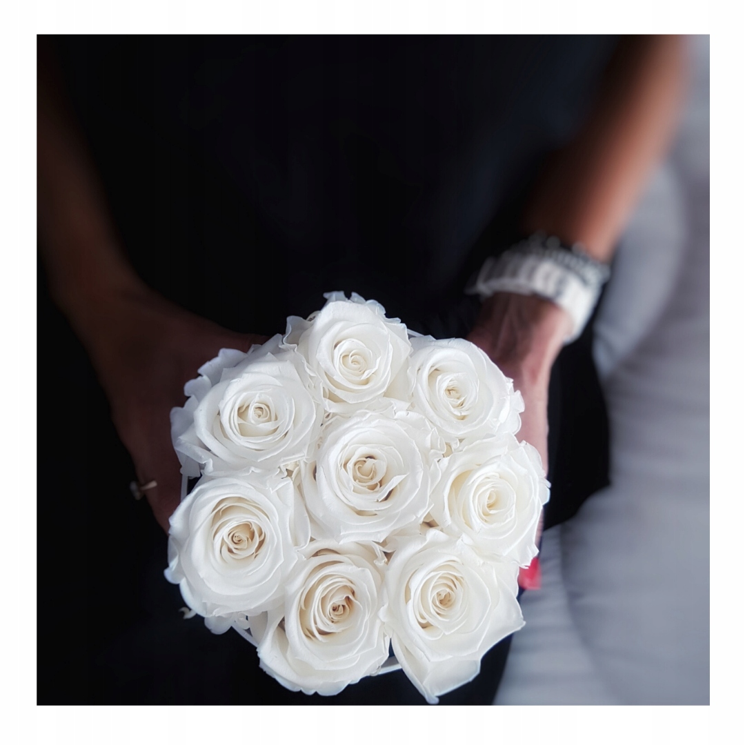 Flower box rawdziwe stabilizowane wieczne róże Marka Infinity Rose