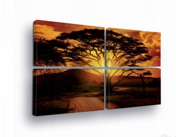 Obraz 120x80 Západ slnka Afrika savana strom osamelosť príroda krajina