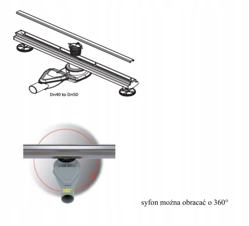 ODPŁYW LINIOWY 70 CM RUSZT WĄSKI SYFON OBROTOWY EAN (GTIN) 5900378310242