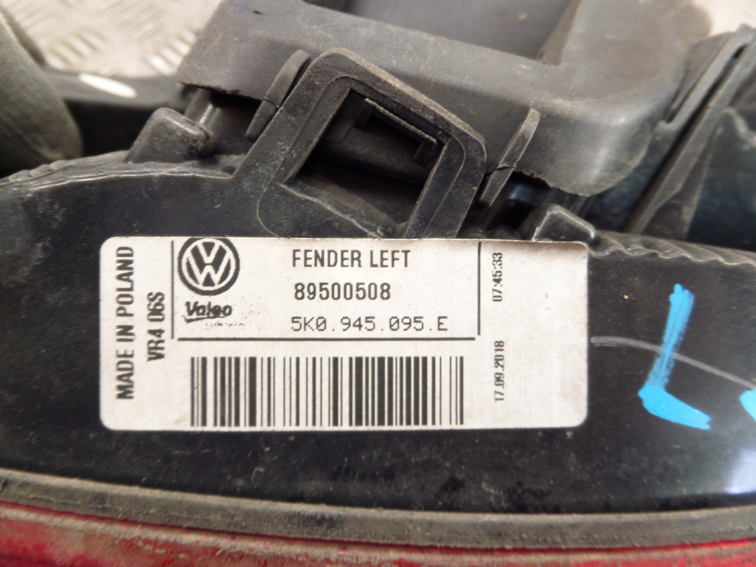 VW GOLF 6 VI 08-13r HB light left rear part rear