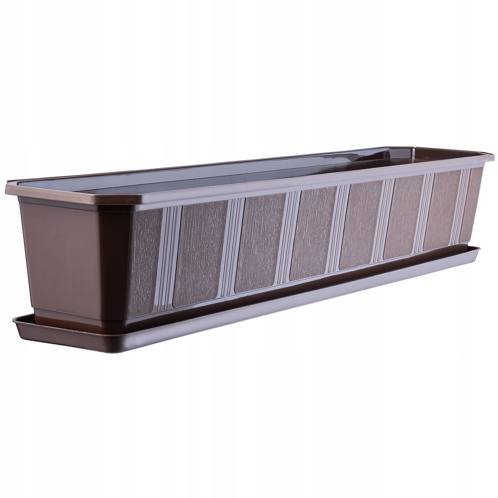 DONICZKA DONICA BALKONOWA + PODSTAWKA 80CM BRĄZ