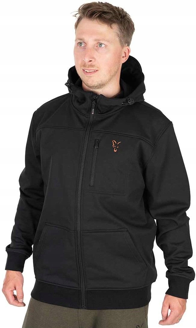 KURTKA FOX COLLECTION SOFT SHELL BLACK ORANGE L Rozmiar L