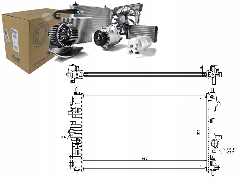 Nissens Chladič Vody Opel Insignia 2.0 Cdti