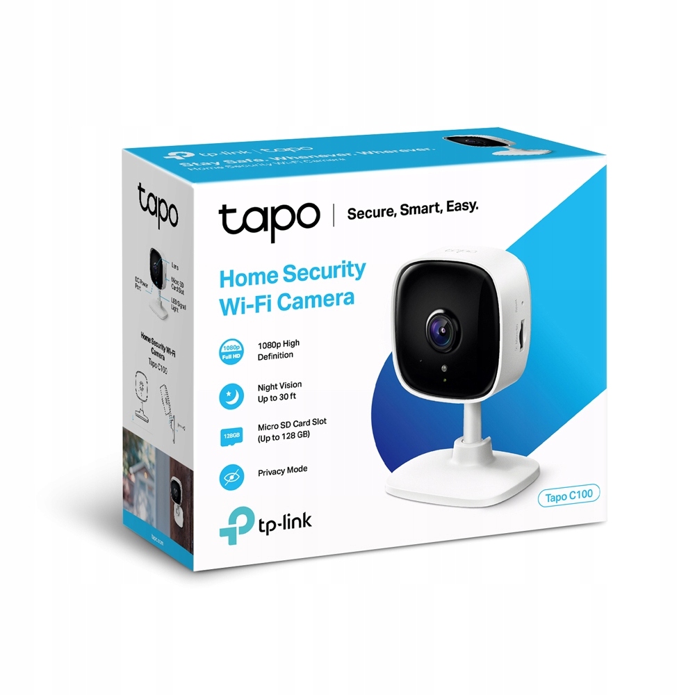 

Tapo C100 Kamera Wi-Fi do monitoringu domowego
