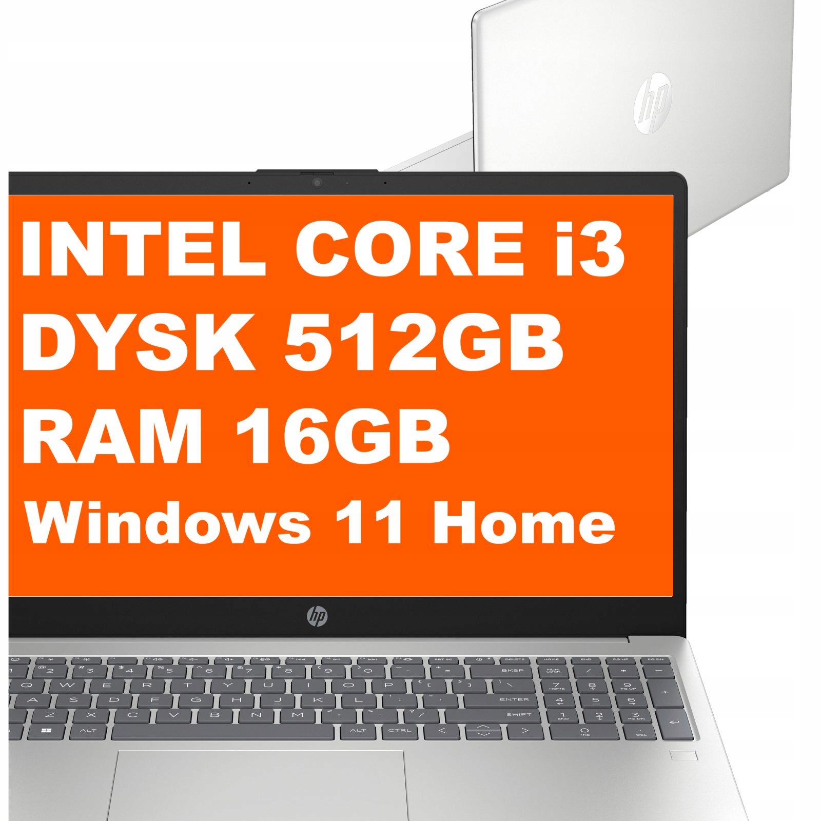 Notebook Hp 15-fd Intel i3 16GB 512GB Intel Uhd FullHD Win 11 Stříbrný