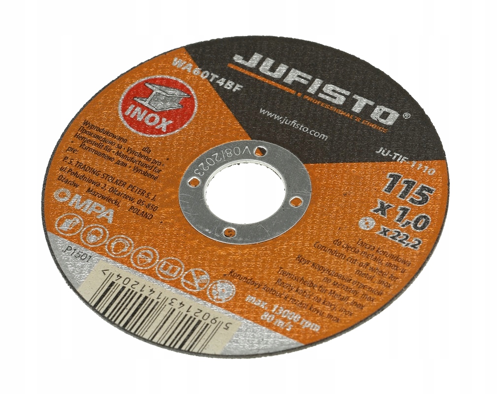 

Tarcza Do Cięcia Metalu 115x1.0 mm Inox Nierdzewki