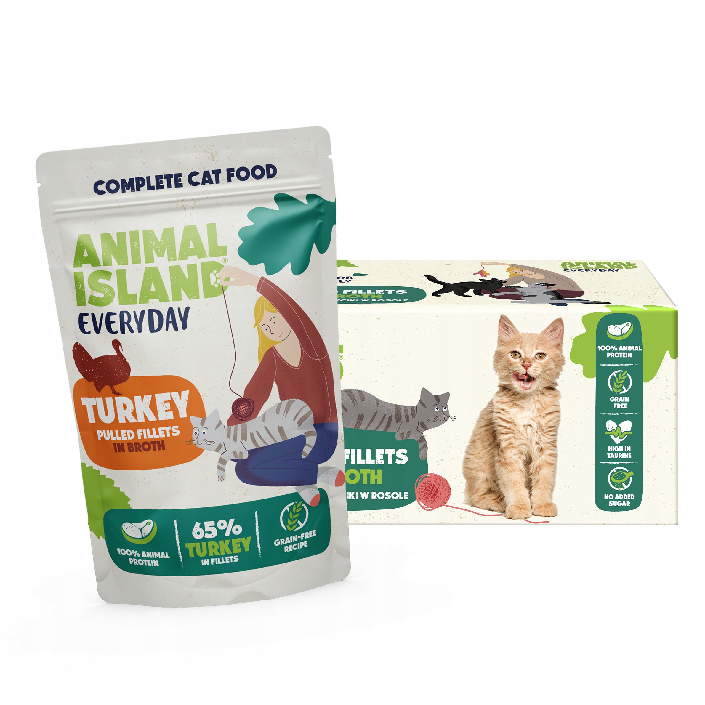 mokré krmivo pro kočky Sáčky 40x85g Animal Island Monopak...