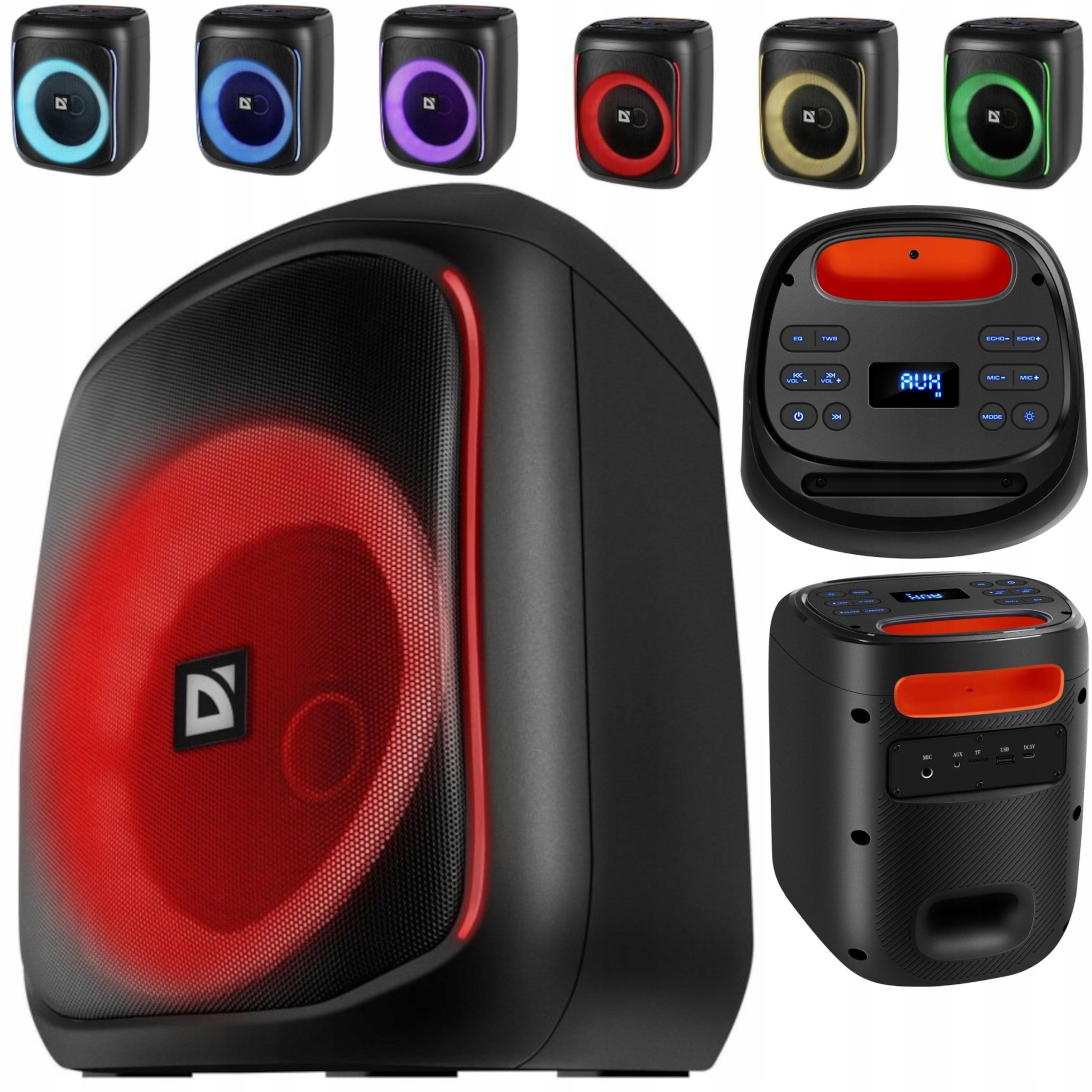 Reproduktor Defender Boomer 50 Bluetooth 50W Led/bt/usb/aux/mic Radio Mikrofon