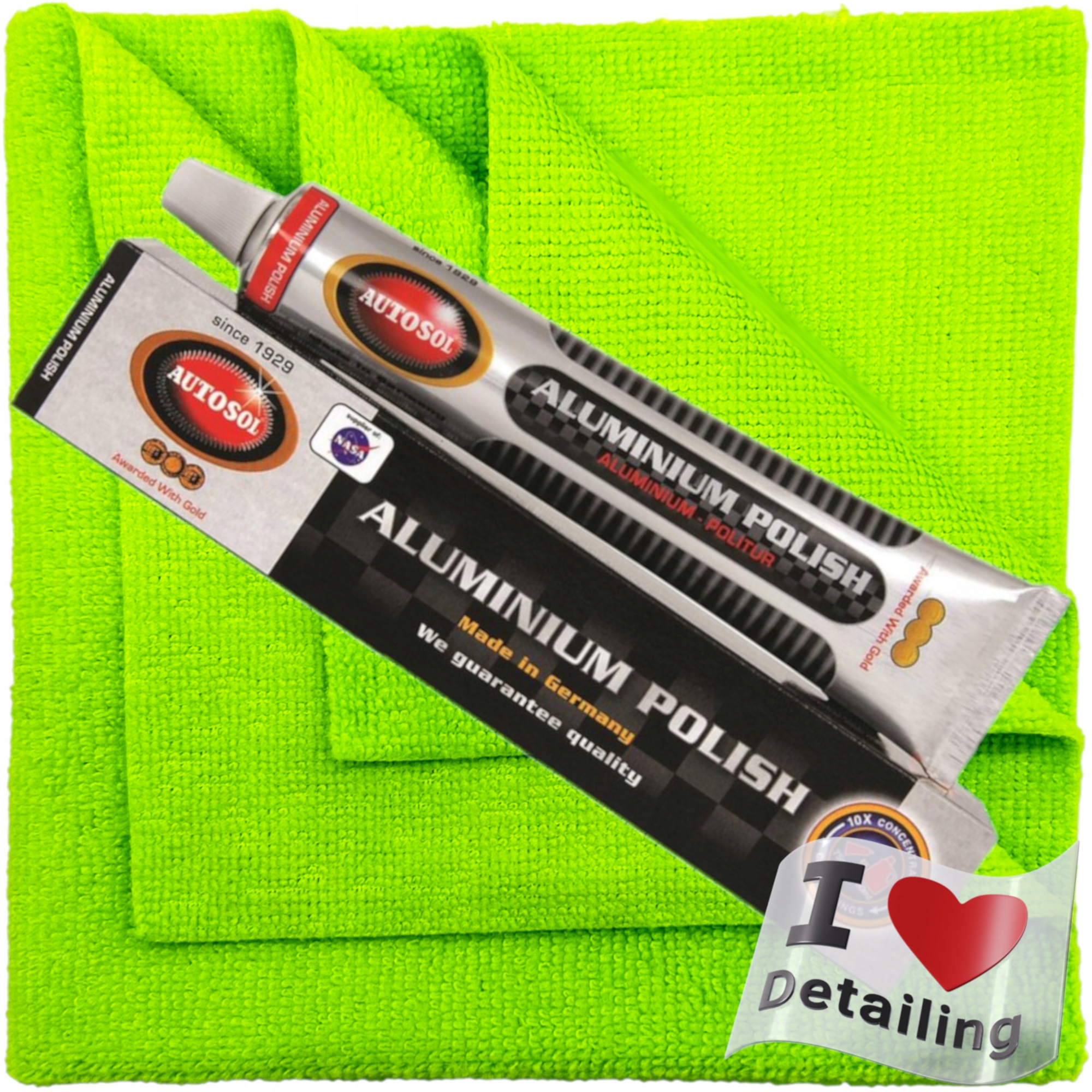 AUTOSOL ALUMINIUM POLISH PASTA POLERSKA ZABEZPIECZA WYSOKI POŁYSK USUWA RYS