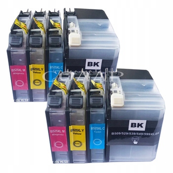 

8x Tusze do drukarki Brother DCP-J105 LC529 LC525