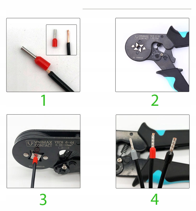 PRASKA ZACISKARKA DO TULEJEK 0.25-10MM² 1200 SZT Model 19E5-97923
