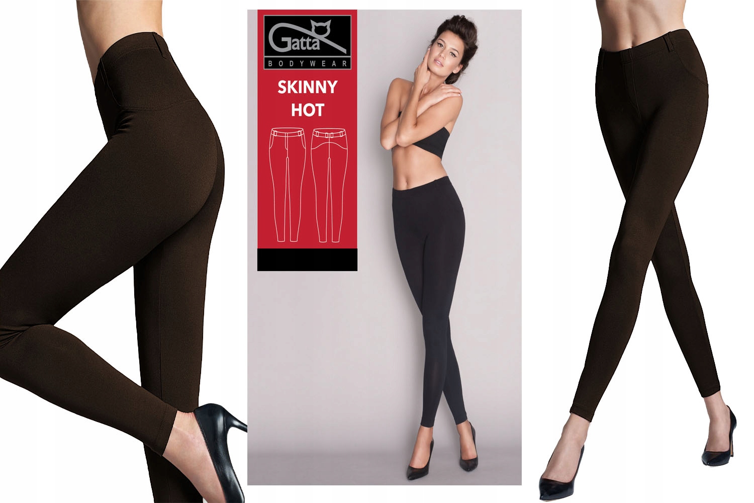 

spodnie Skinny Hot legginsy Gatta caffe2 rozm. M